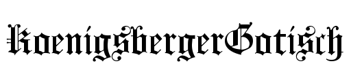 KoenigsbergerGotisch Font Image