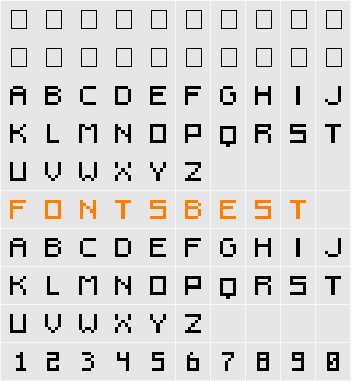 F920 Character Map