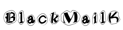 BlackMailK Font Image