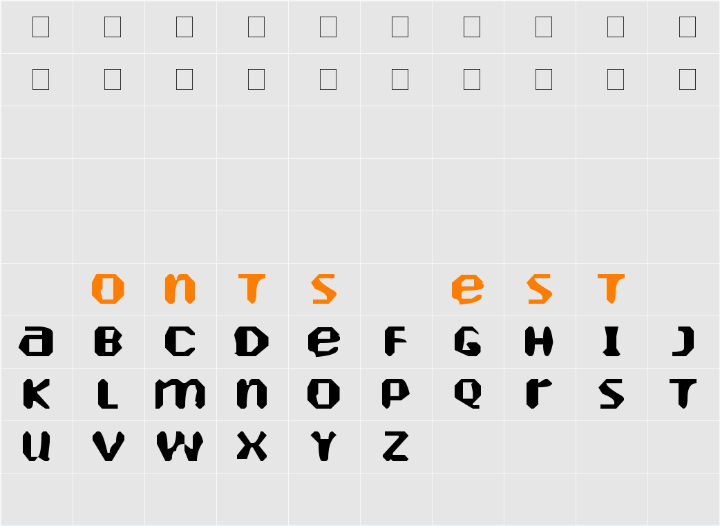 Heartely Fontely Character Map