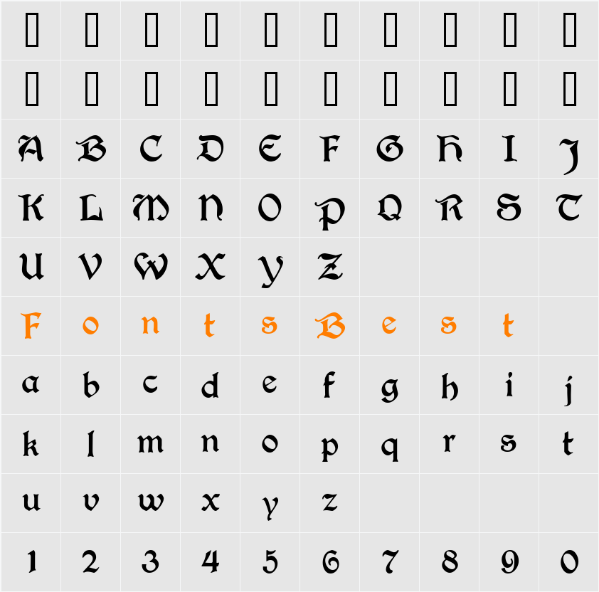 T4C Beaulieux Character Map