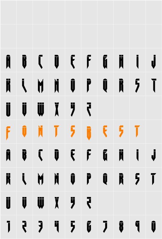 Opus Magnus Laser Condensed Character Map