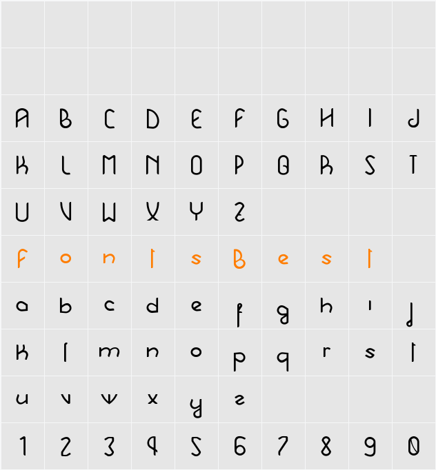 Hebe Character Map