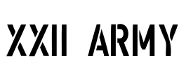 XXII ARMY Font Image