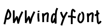 PWWindyfont Font Image