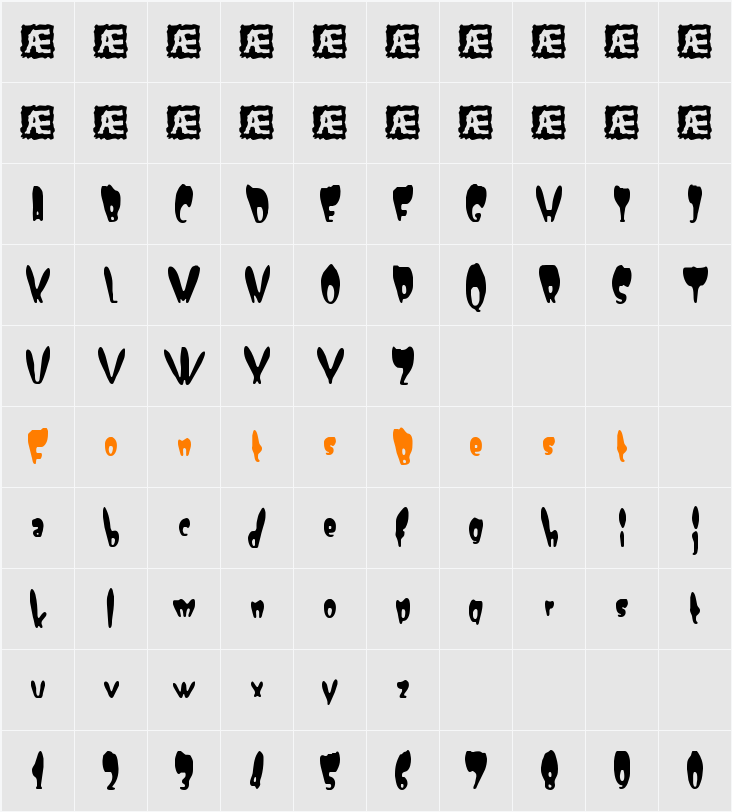 Numskull BRK Character Map