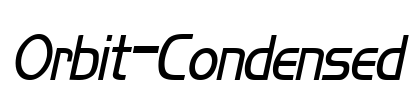 Orbit-Condensed Font Image