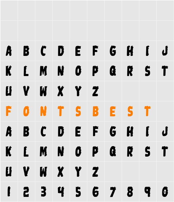 Johnny Torch Condensed Character Map