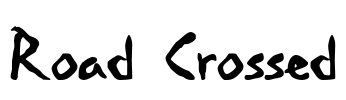Road-Crossed Font Image