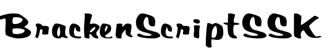 BrackenScriptSSK Font Image
