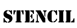 Stencil Font Image