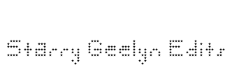 Starry Geelyn Edits Font Image