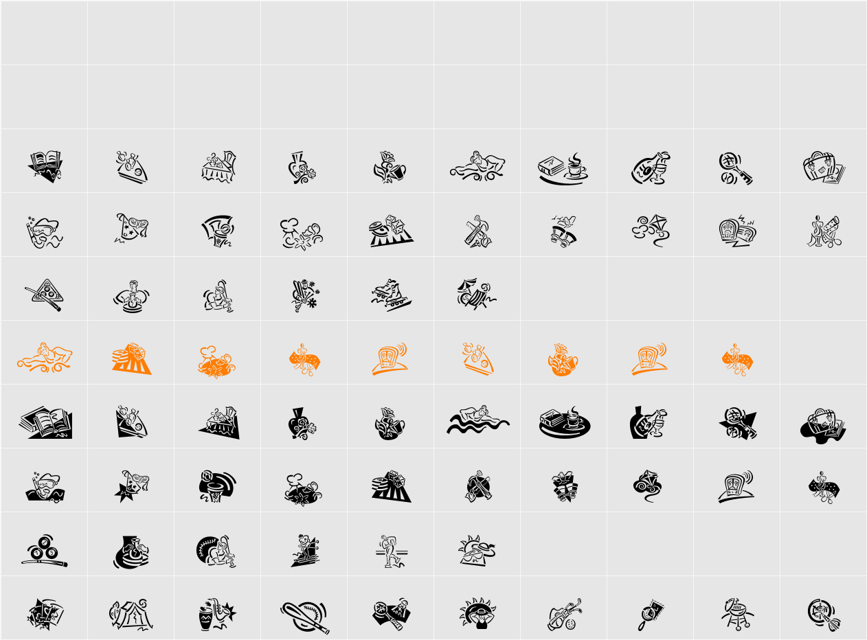 DF Diversions Plain Character Map
