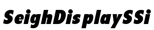 SeighDisplaySSi Font Image