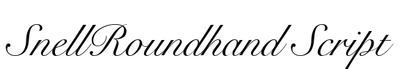 SnellRoundhand Script Font Image