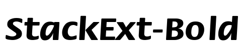 StackExt-Bold Font Image