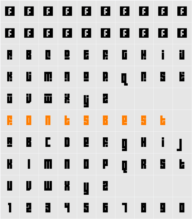 Block Out Character Map