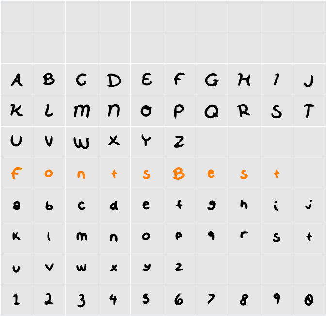 Soft_Notes Character Map