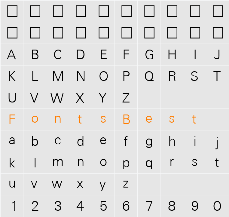 Universal Light Character Map