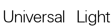Universal Light Font Image