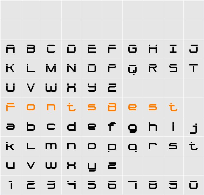 Bullet Trace 7 Character Map