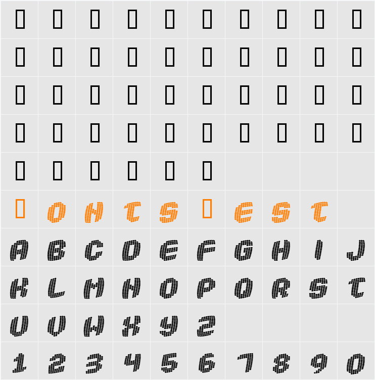 Robotica Character Map
