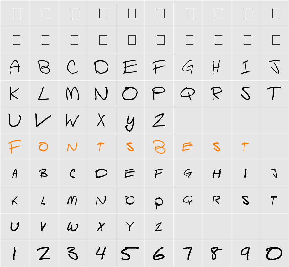 Script of Sheep Character Map