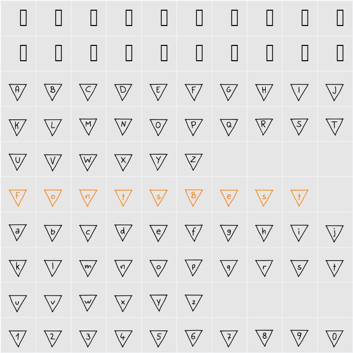 Paper Banner Character Map
