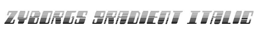 Zyborgs Gradient Italic Font Image