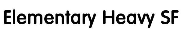 Elementary Heavy SF Font Image