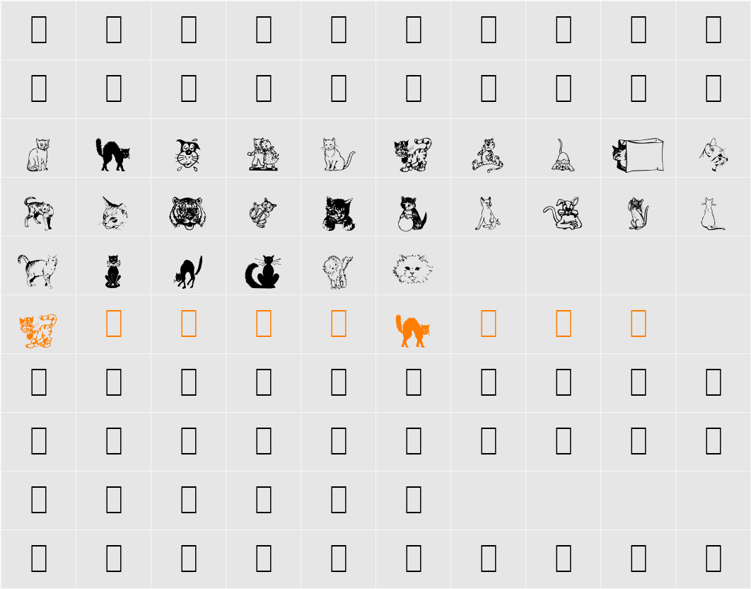New Dingcats Character Map
