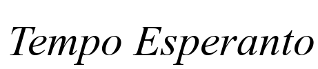 Tempo Esperanto Font Image