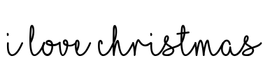 I Love Christmas Font Image