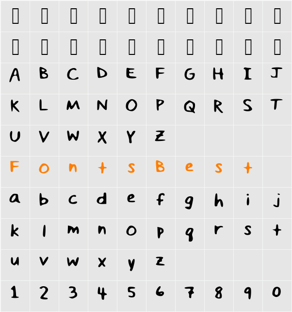 The_Leyna Character Map
