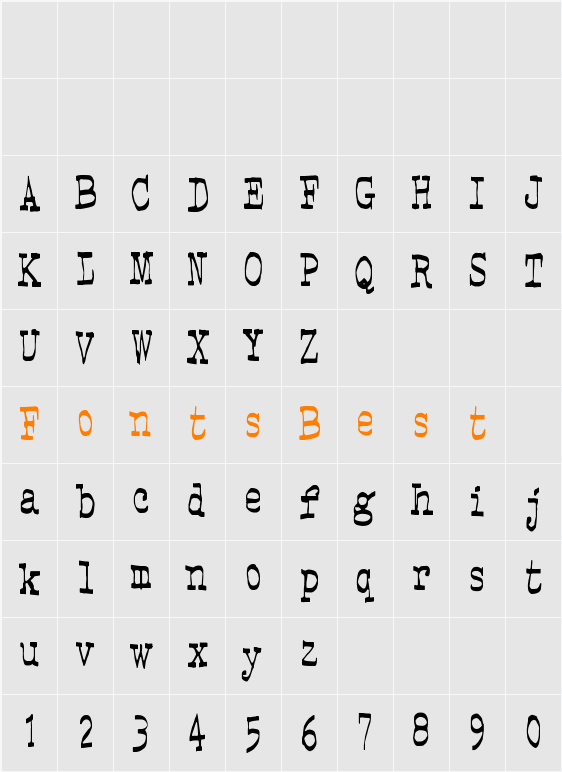 Fourfivesixseveneight Character Map