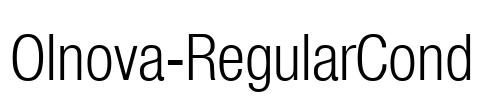 Olnova-RegularCond Font Image