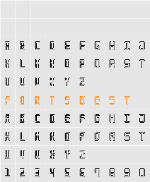 Neon Pixel-7 Character Map