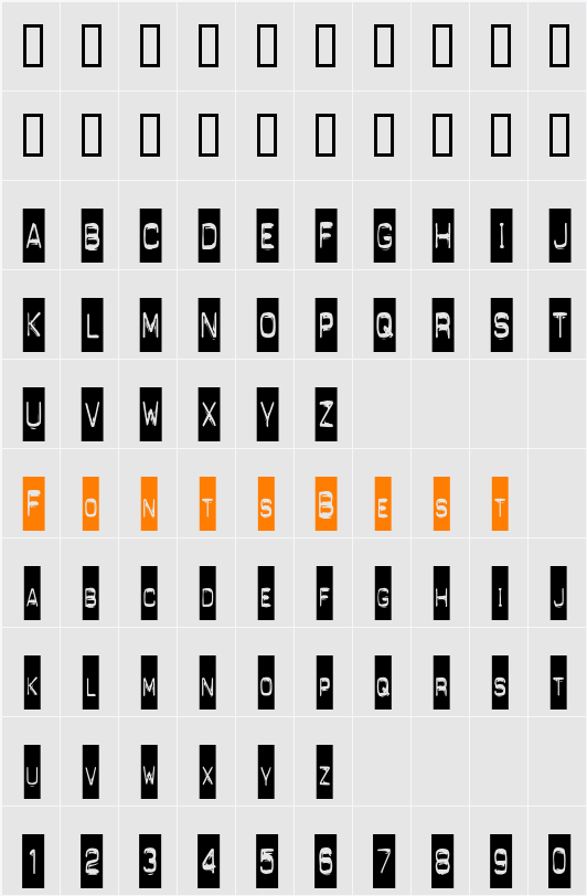 PunchLabelCondensed Character Map