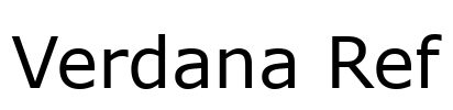 Verdana Ref Font Image