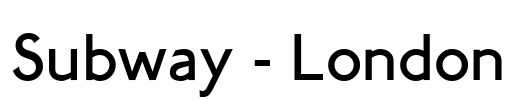 Subway - London Font Image