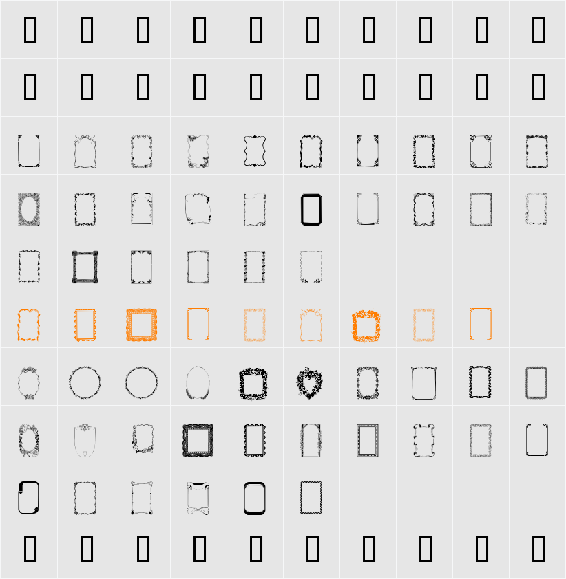 Frames1a Character Map