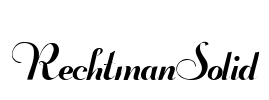 RechtmanSolid Font Image