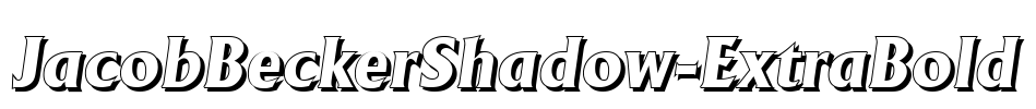 JacobBeckerShadow-ExtraBold Font Image
