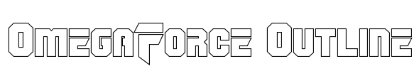 OmegaForce Outline Font Image