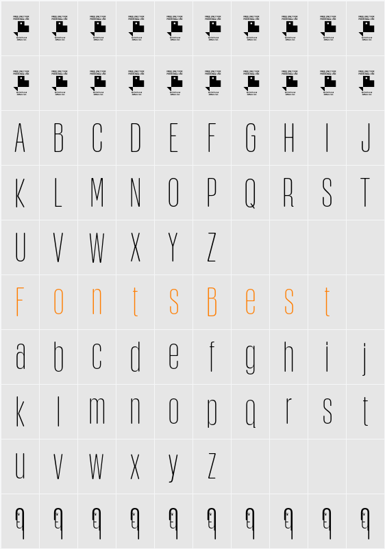 Obcecada Sans Character Map