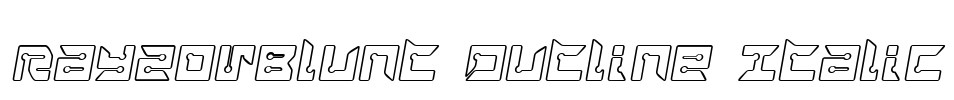 RayzorBlunt Outline Italic Font Image