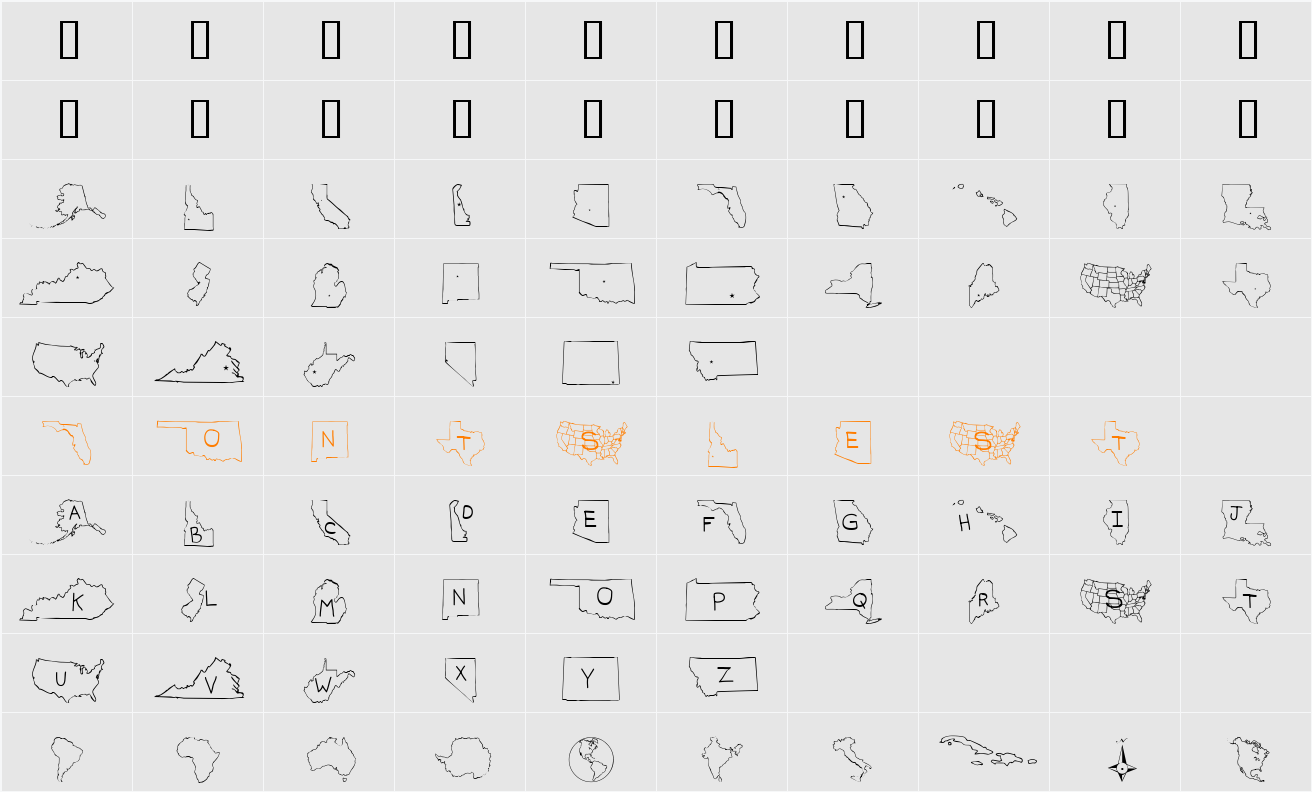 Maps Character Map