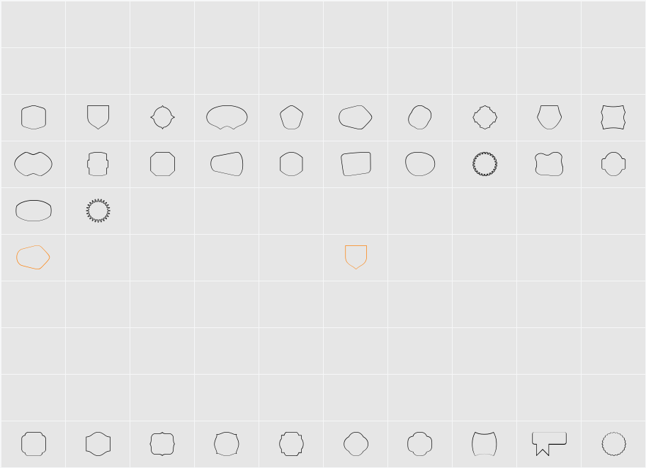 Label Pro XL Border Character Map