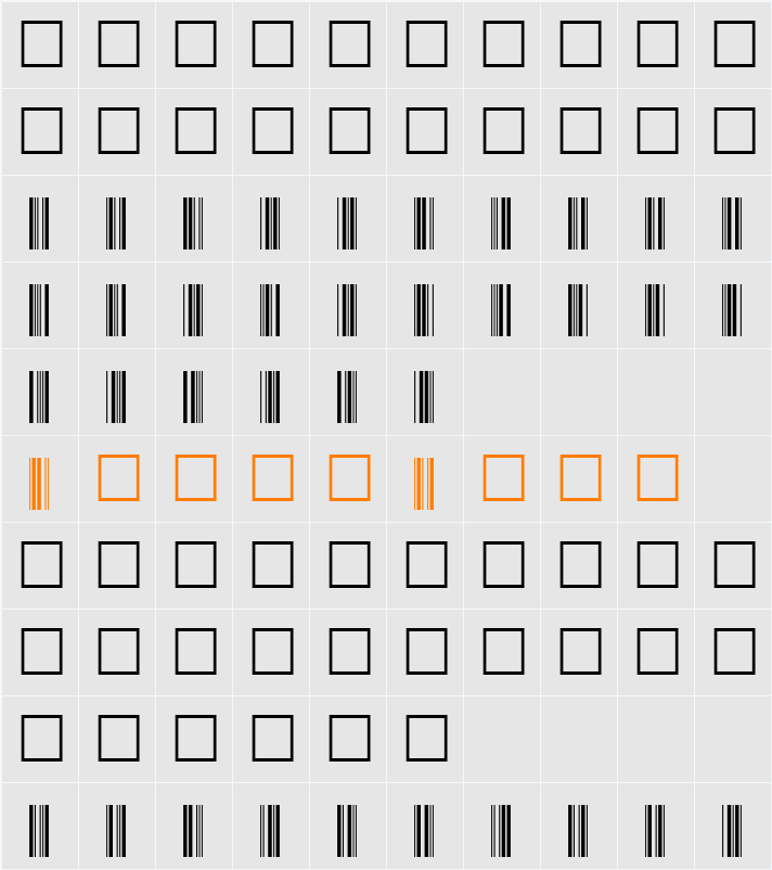 SKANDEMO C39 Character Map