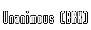 Unanimous (BRK) Font Image
